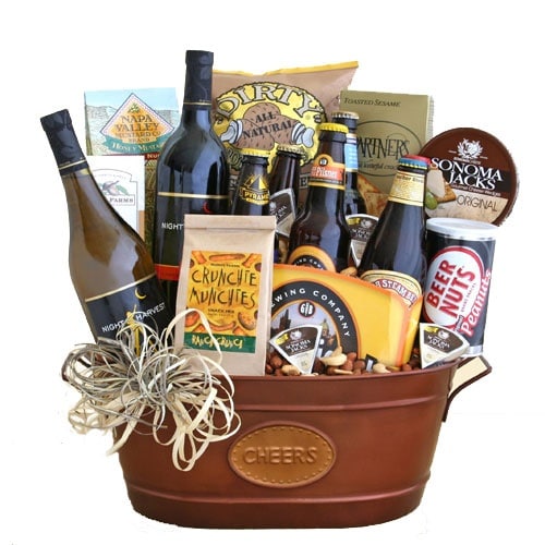 Basket of Cheer Beer and Wine Gift Basket for any holiday or ...