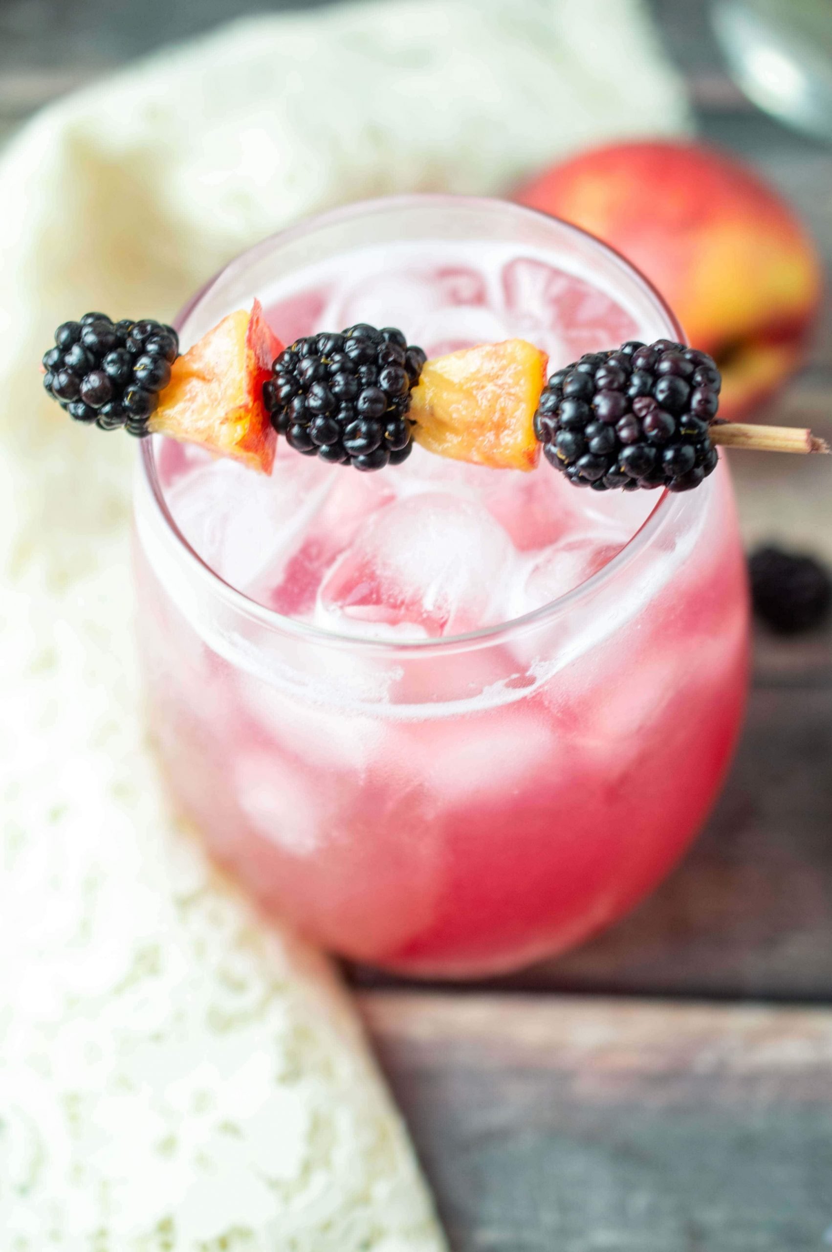 Blackberry Peach Vodka Cocktail