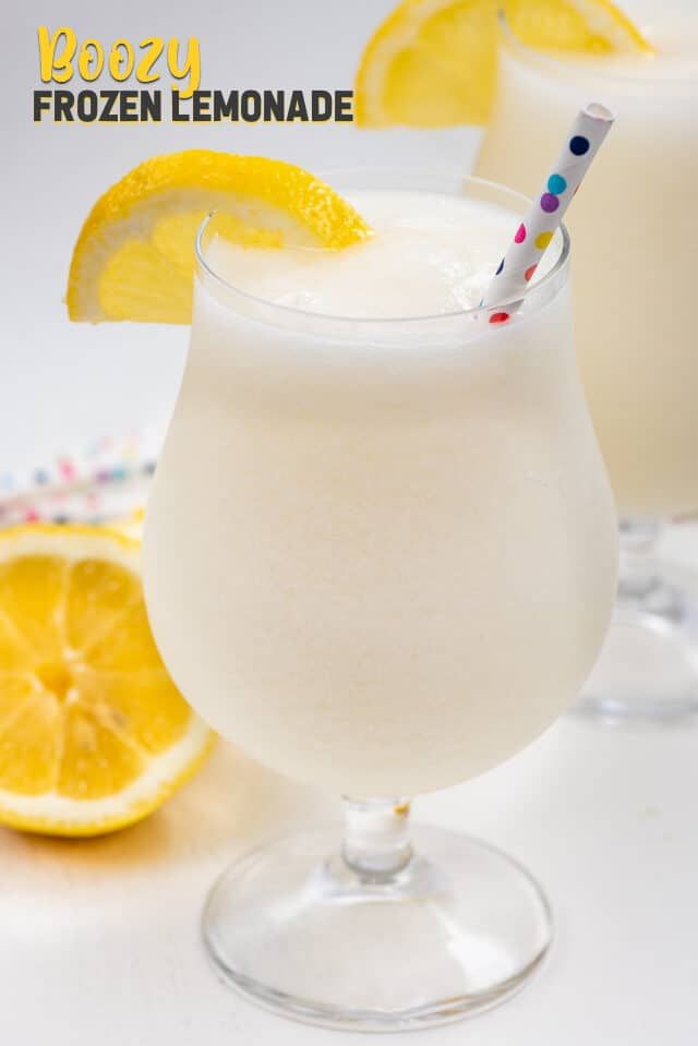 Boozy Frozen Lemonade with vodka