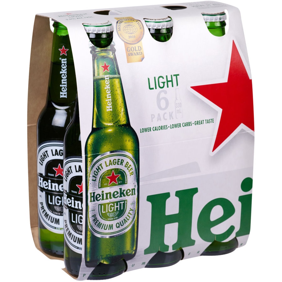 Buy heineken light beer 330ml bottles 6pk online at countdown.co.nz