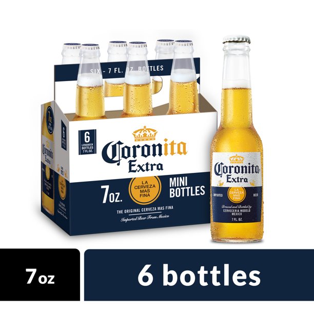 Corona Extra Coronita Mexican Lager Beer, 6 pk 7 fl oz Bottles, 4.6% ...