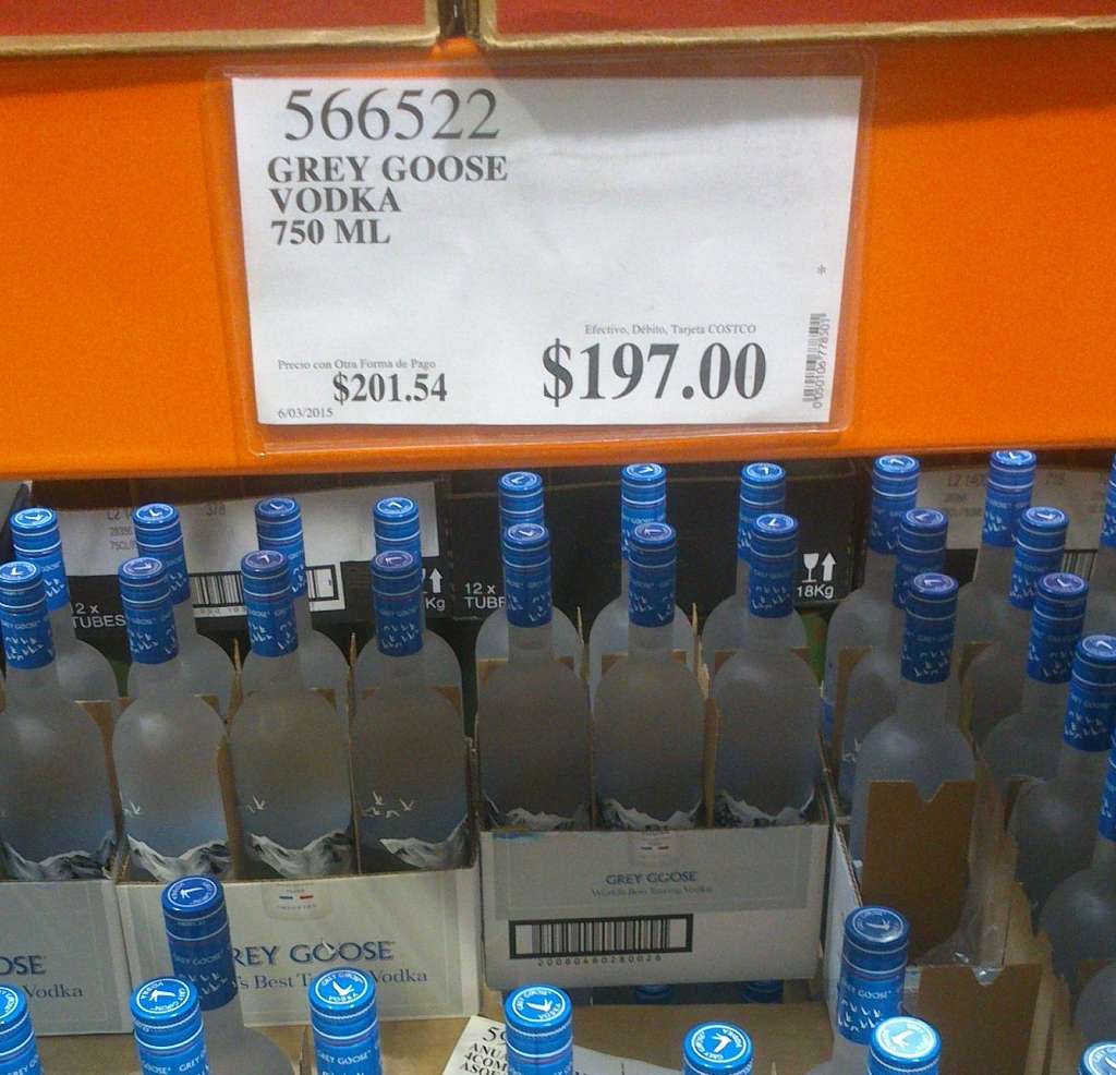 Costco: Vodka Grey Goose 750 ml $197