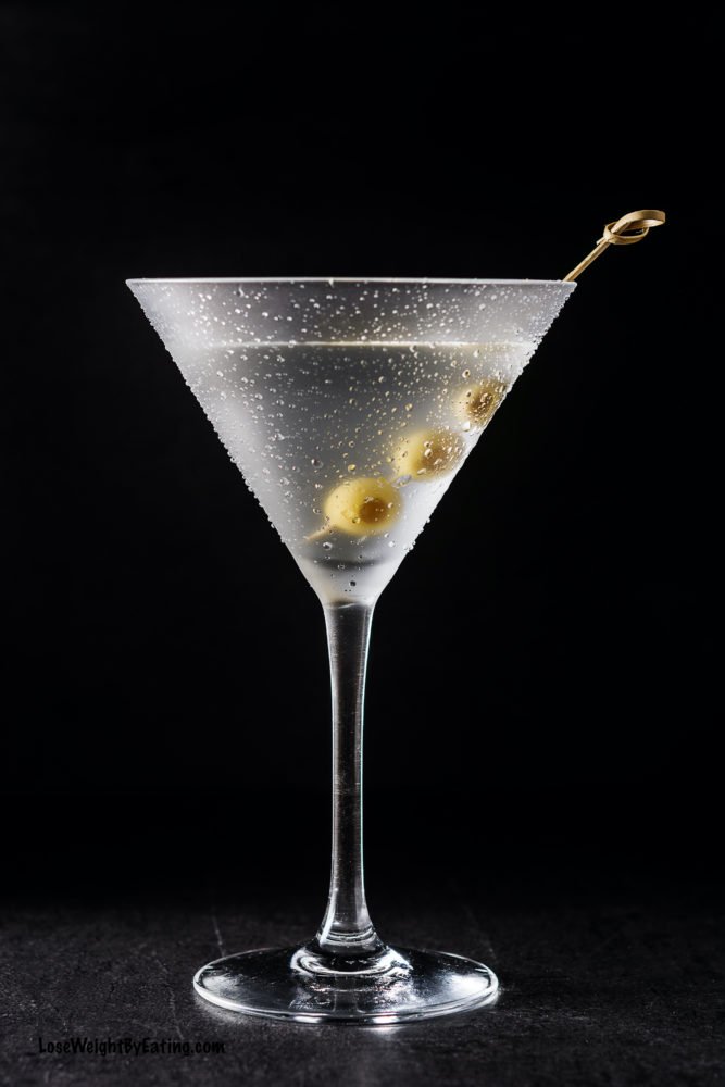 Easy Vodka Dirty Martini Recipe {LOW CALORIE}