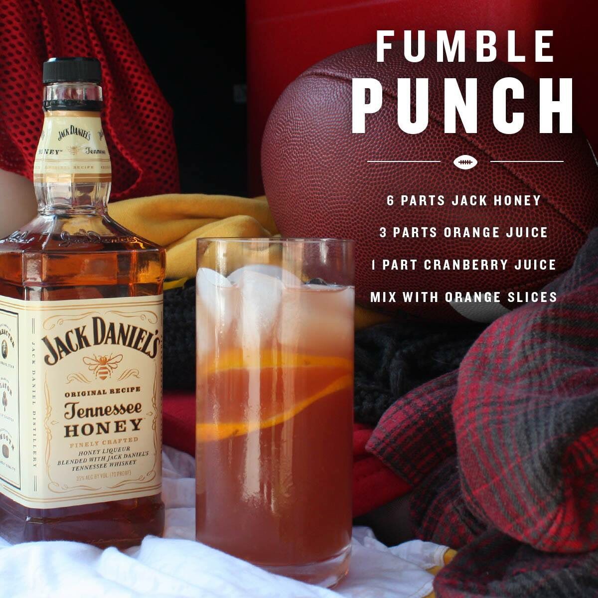 Honey Whiskey Fumble Punch