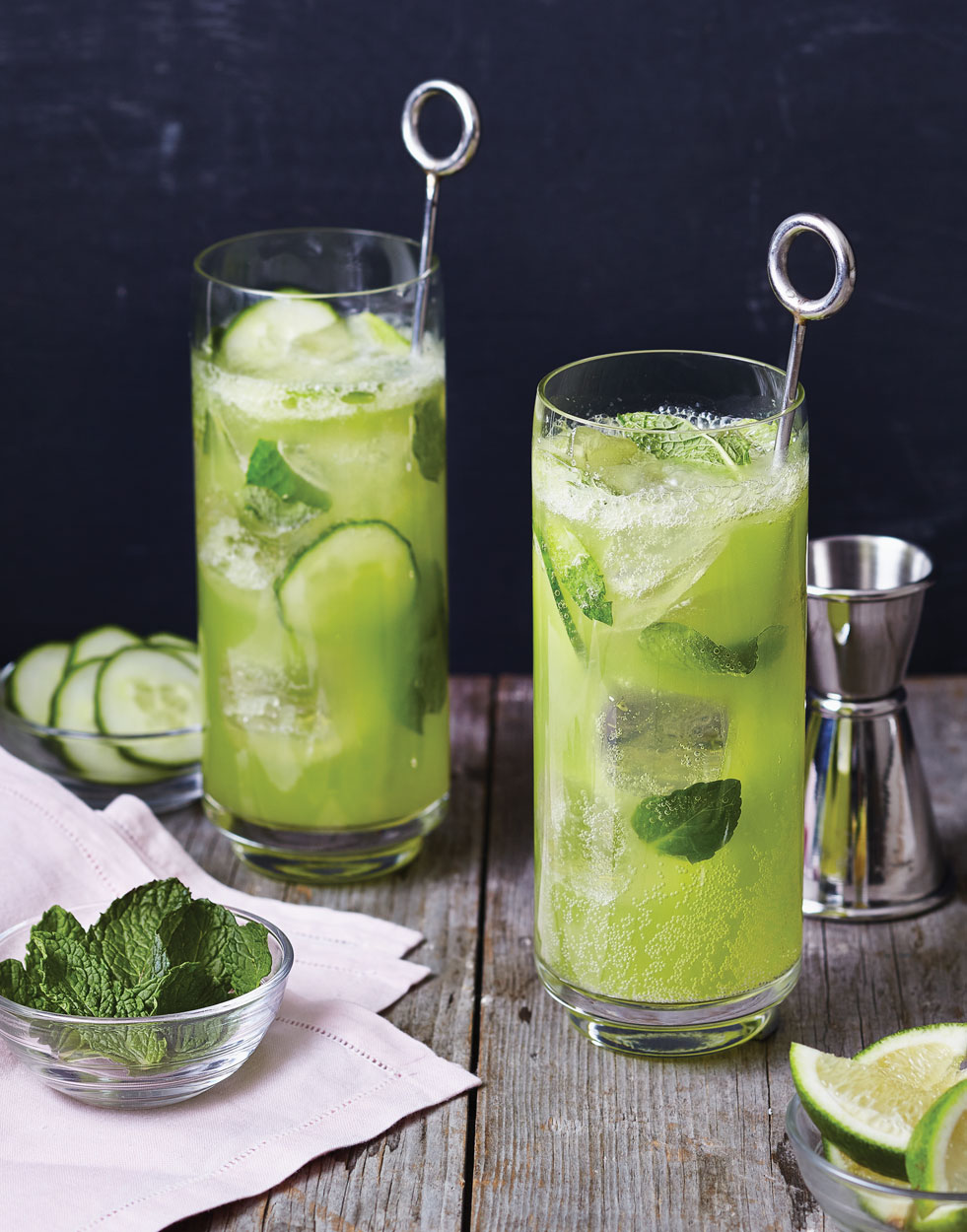 Honeydew Mojito with Cucumber Simple Syrup Recipe