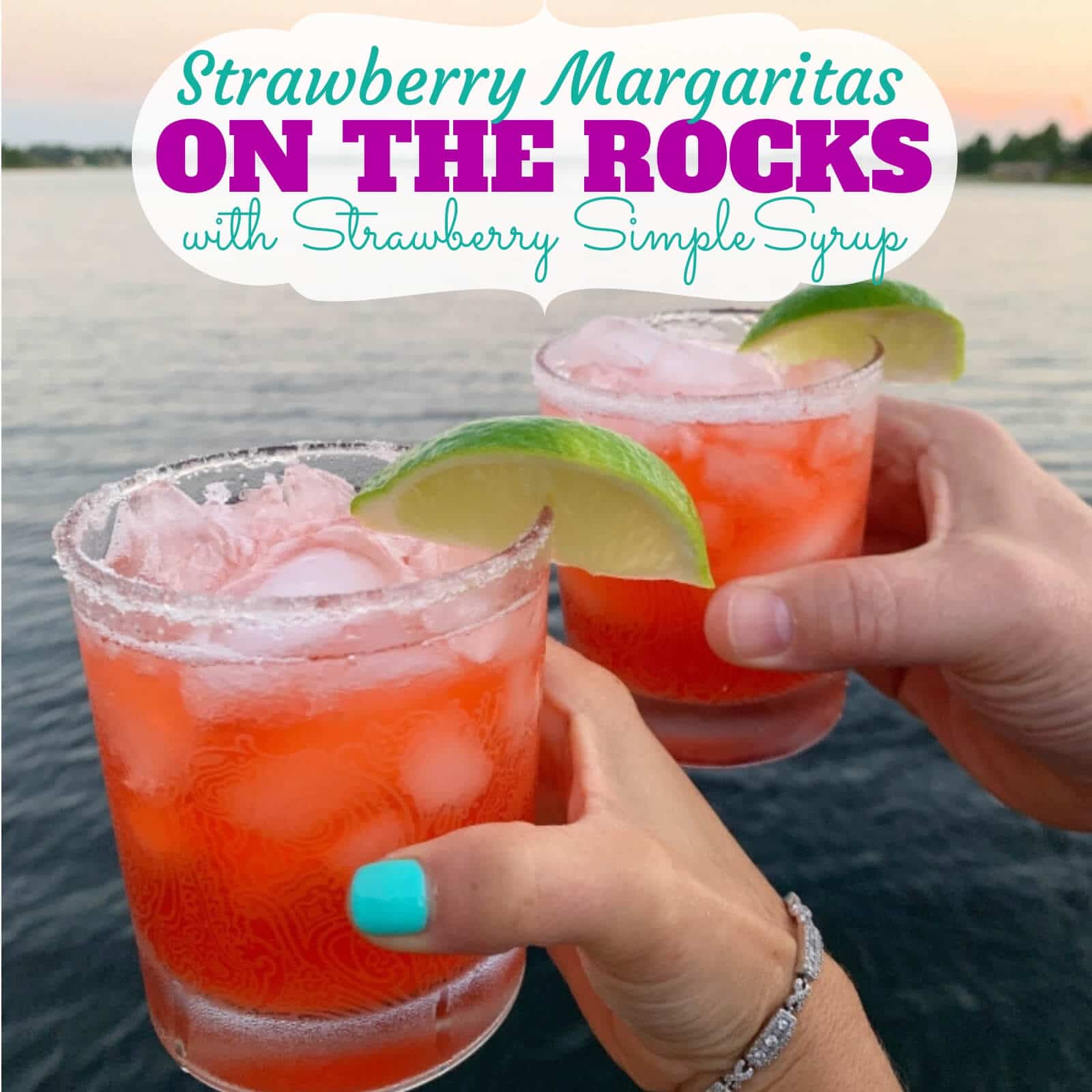 How to Make Easy Strawberry Margaritas on the Rocks