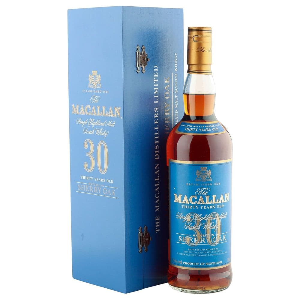 Macallan 30 Year Old, Sherry Oak, Blue Label