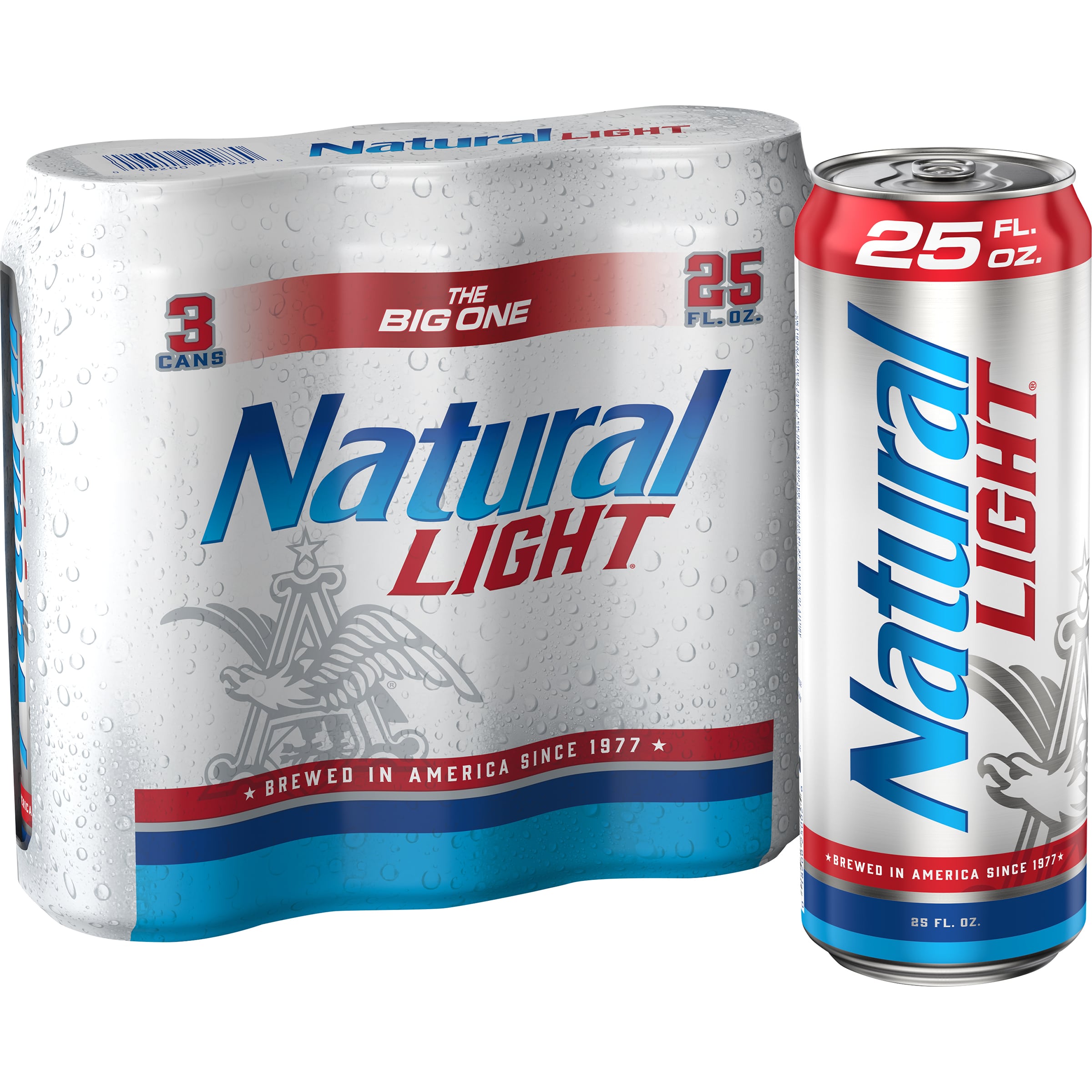Natural Light Beer, 3 Pack 25 fl. oz. Cans, 4.2% ABV