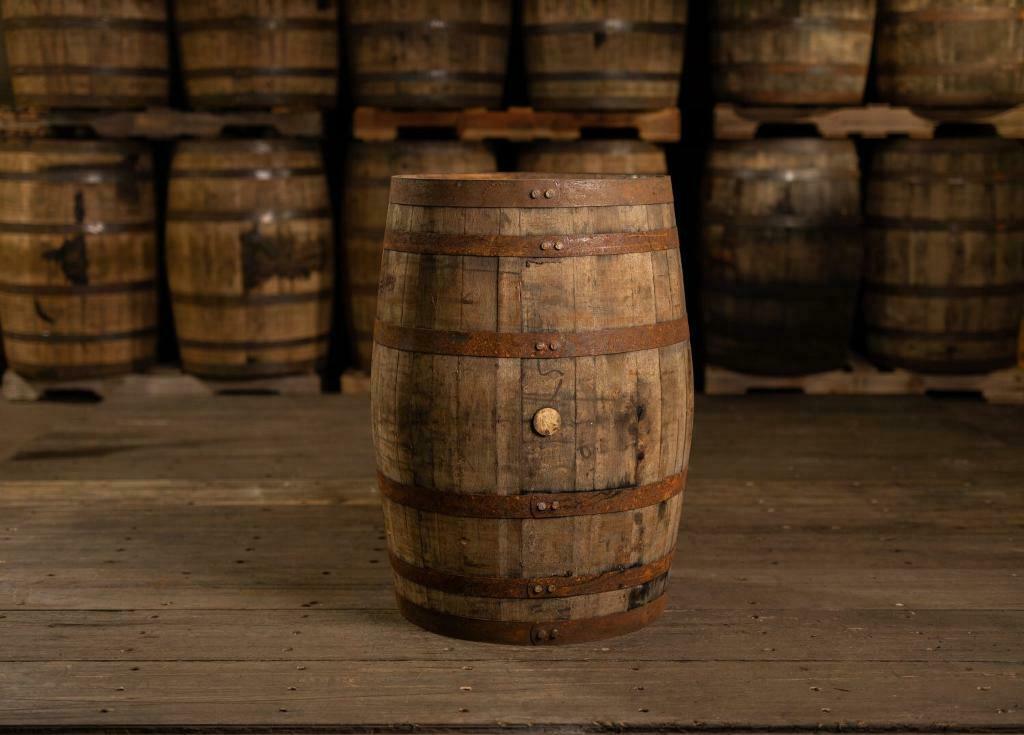 Oak whiskey barrels £50 and half barrel planters £28