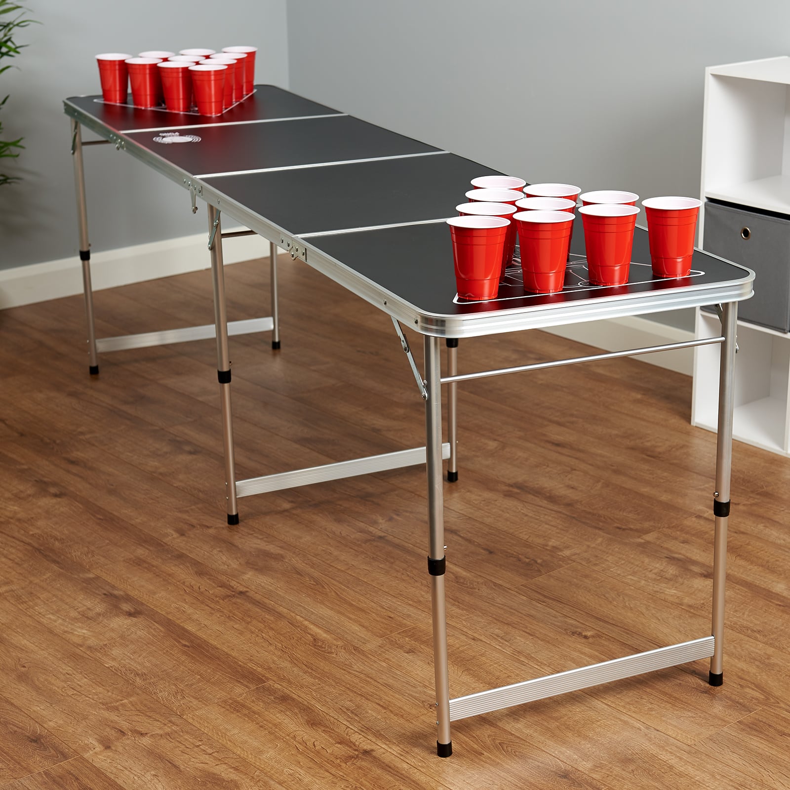 OFFICIAL SIZE 8 FOOT FOLDING BEER PONG TABLE BBQ/PARTY/DRINKING ...