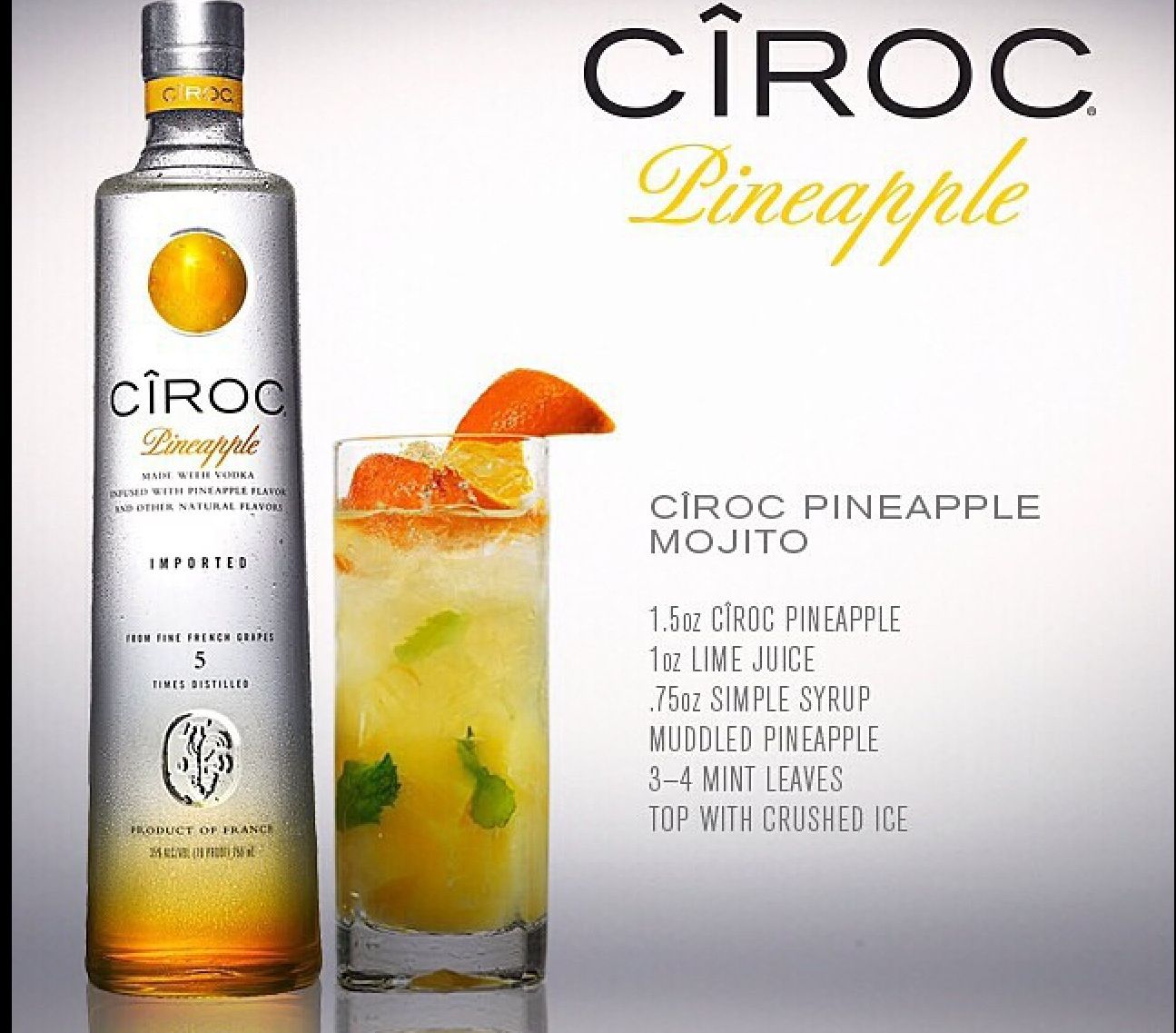 Pineapple Mojito Ciroc Vodka