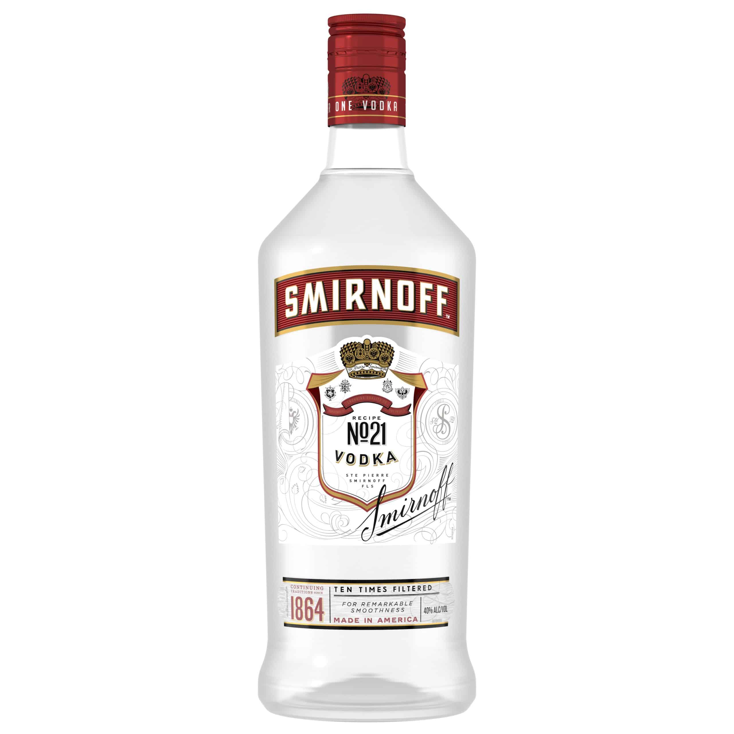 Smirnoff No. 21 80 Proof Vodka, 1.75 L (Plastic)  Deal  BrickSeek