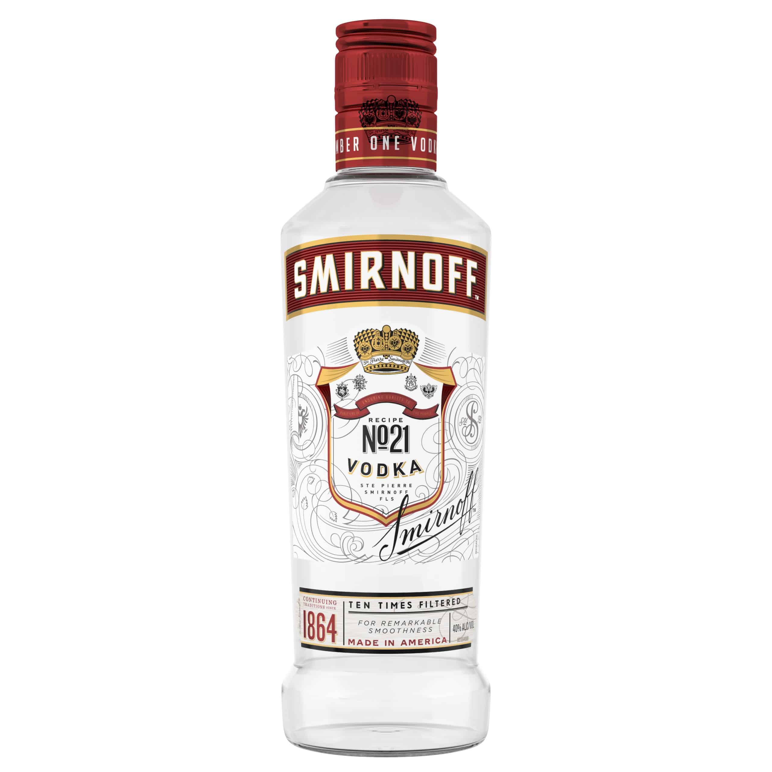 Smirnoff Red No. 21 80 Proof Vodka, 375 mL