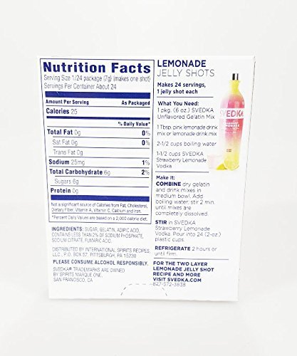 Svedka Strawberry Lemonade Nutrition Facts