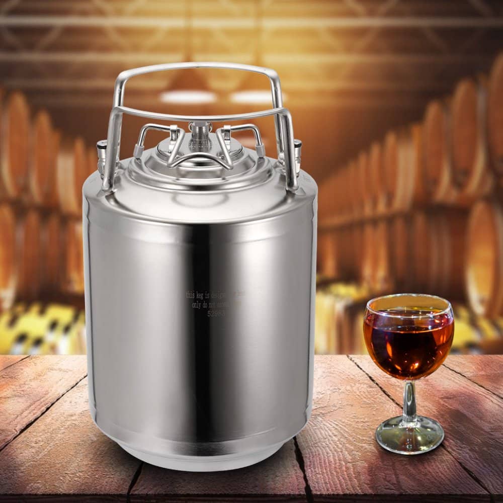 Tebru Beer Keg,10L Household 304 Stainless Steel Beer Barrel Beverage ...
