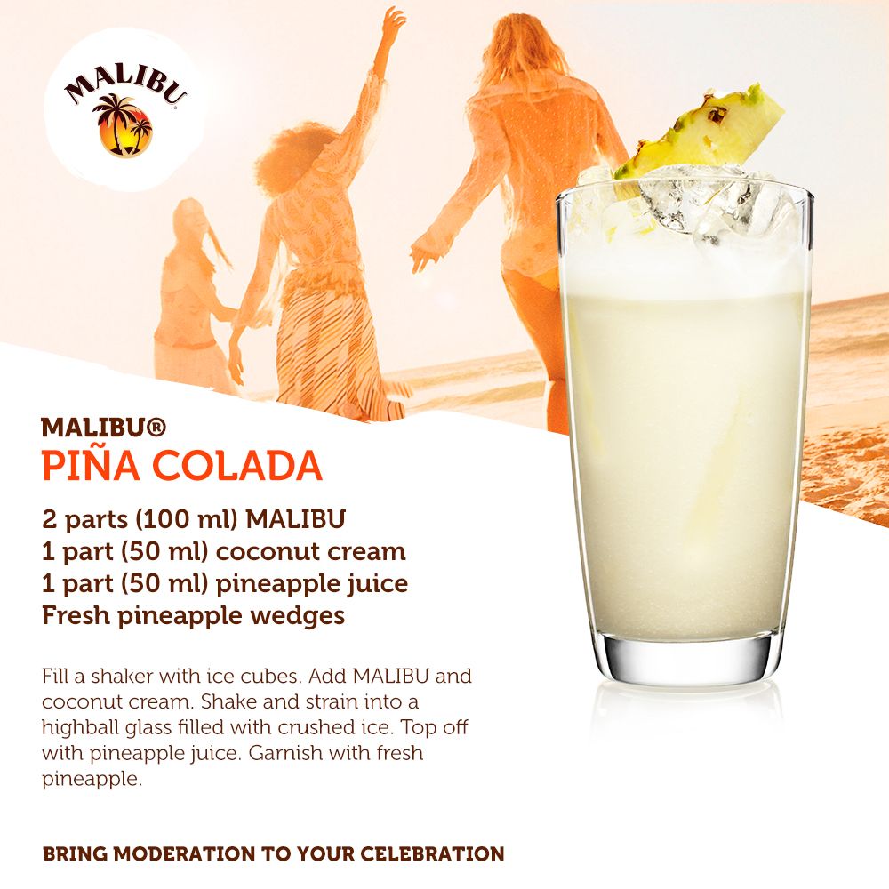 The classic Malibu Pina Colada.