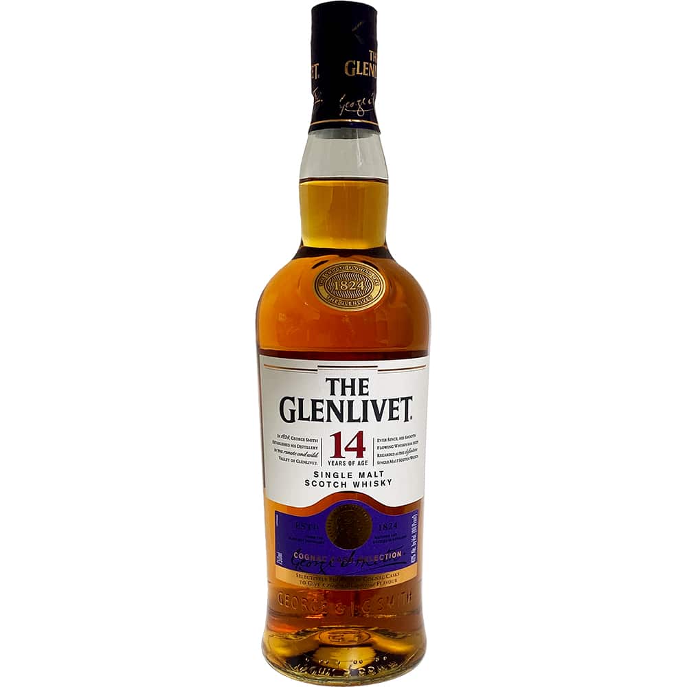 The Glenlivet 14 Year Old Cognac Single Malt Scotch Whiskey ...
