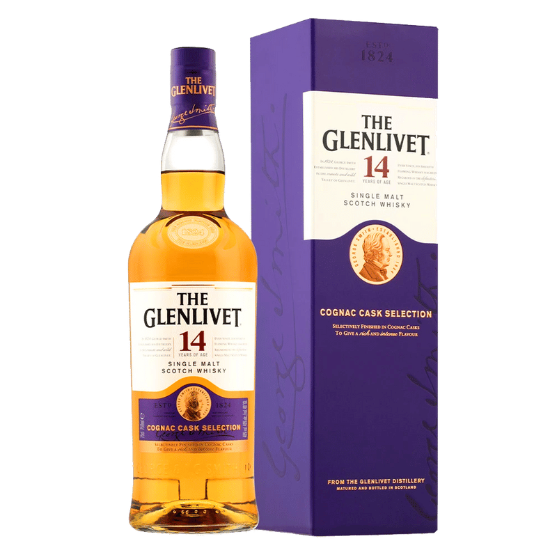 The Glenlivet Cognac Cask Selection Single Malt Scotch Whisky 14 year ...