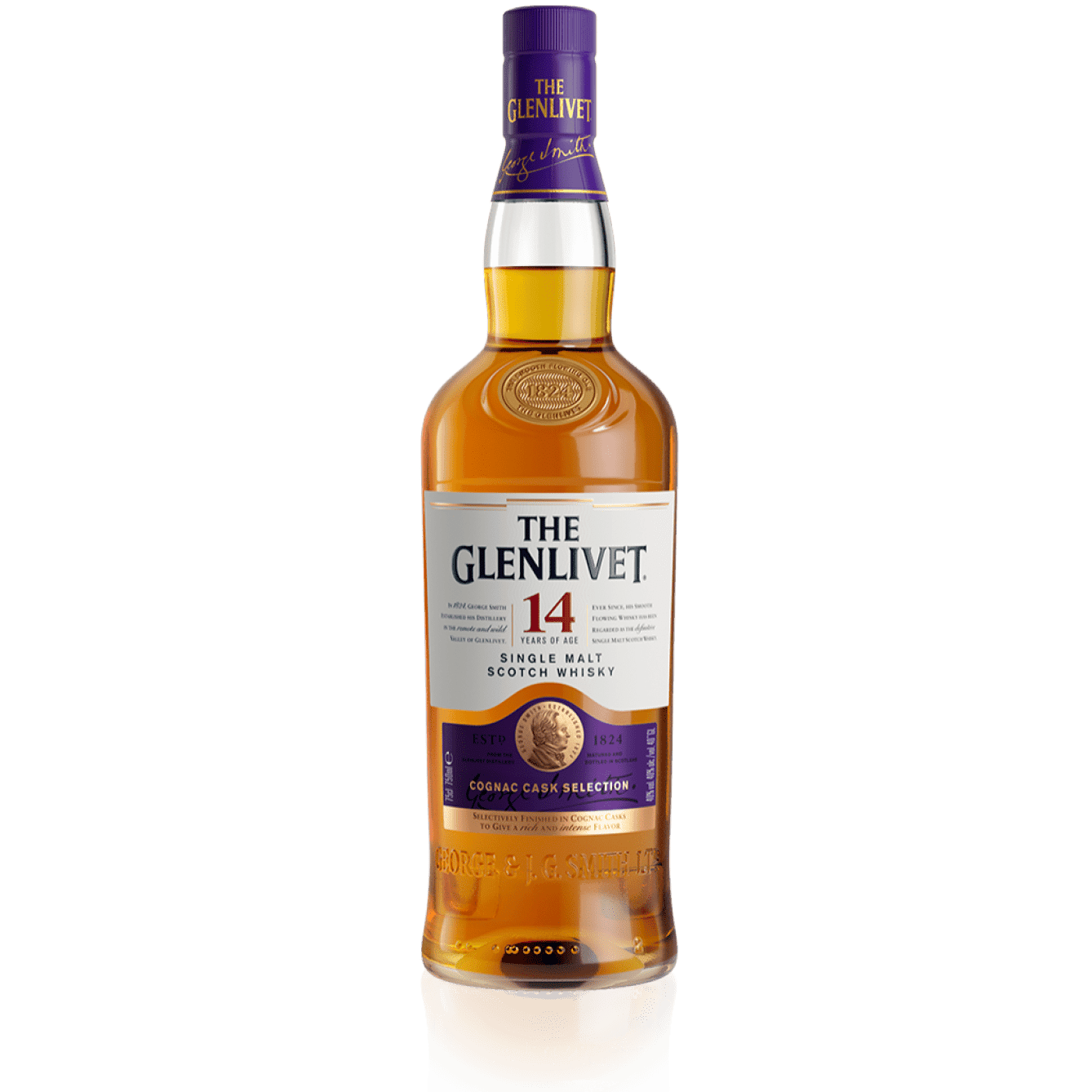 The Glenlivet Scotch Single Malt 14 Year Cognac Cask 750ml