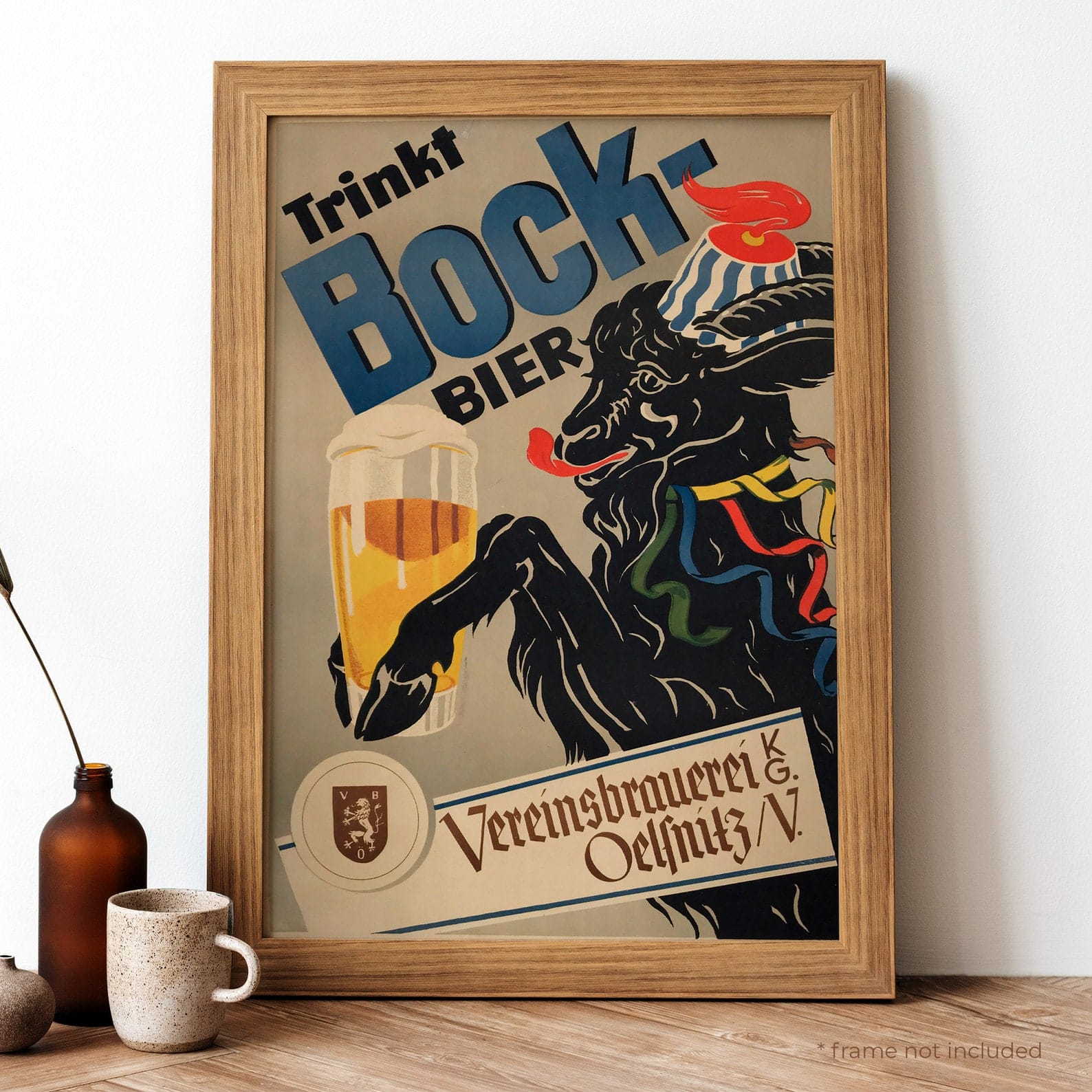 Trinkt Bockbier Vintage Poster German Beer Retro Print