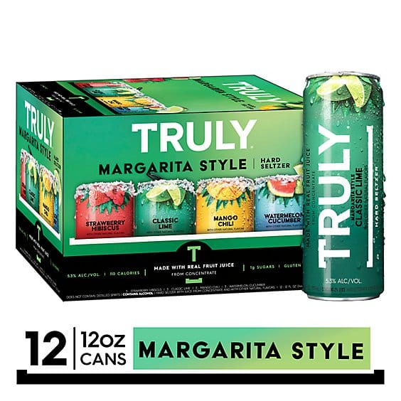 Truly Hard Seltzer Margarita Style Spiked &  Sparkling Water Mix Pack ...