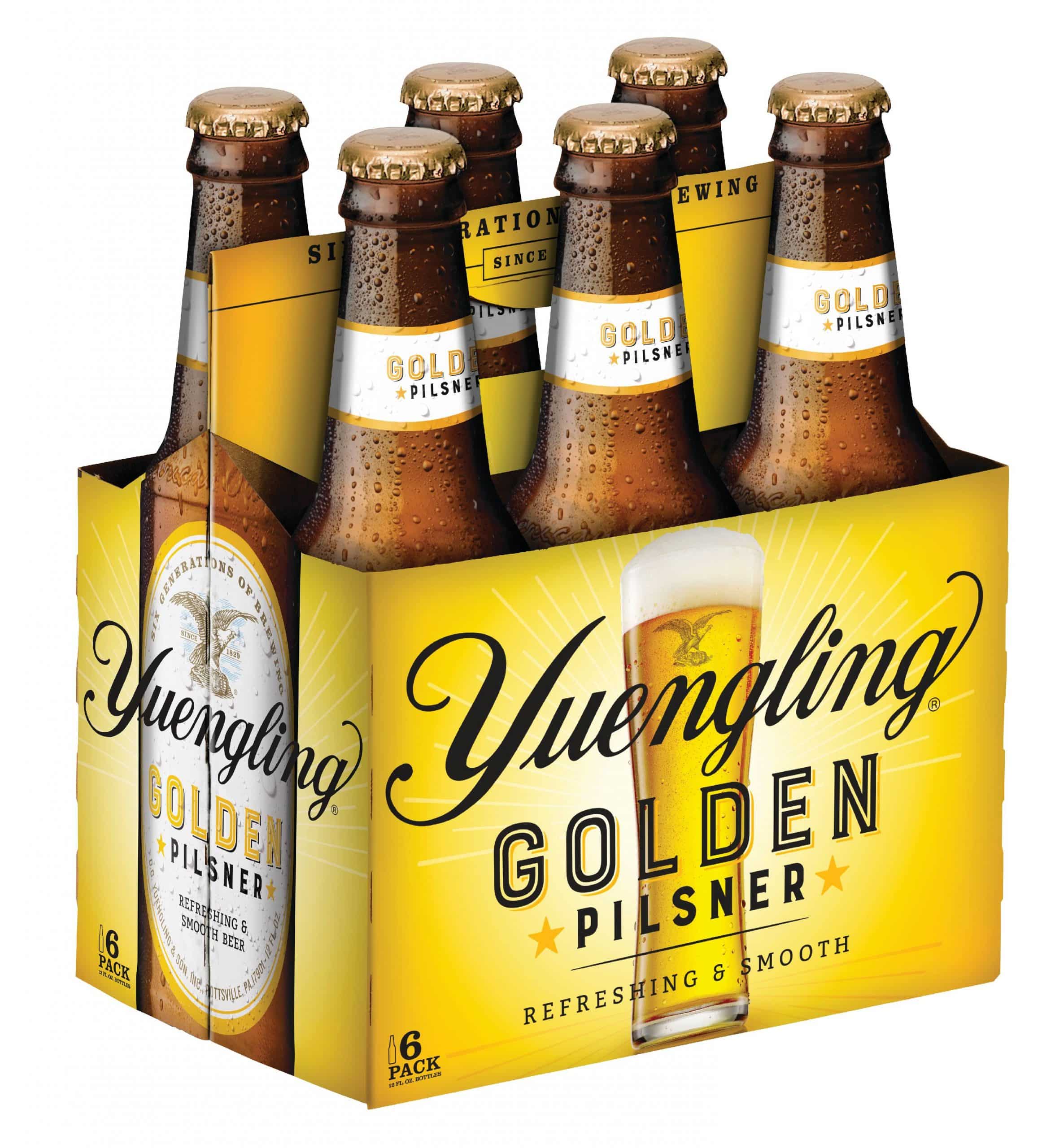 Yuengling Golden Pilsner Beer, 6 Pack, 12 Fl Oz, Bottle